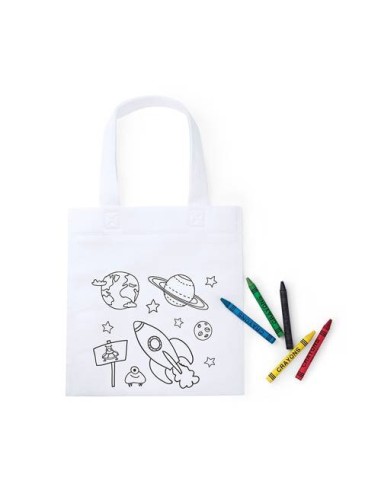 BOLSA PARA COLOREAR SPACE NON WOVEN 5 CERAS INCL