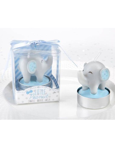 VELA BAUTIZO ELEFANTE AZUL EN CAJA REGALO