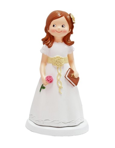 FIGURA PASTEL COMUNIoN NINA LIBRO