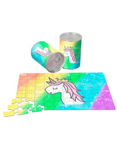 PUZZLE EN LATA REGALO UNICORNIO