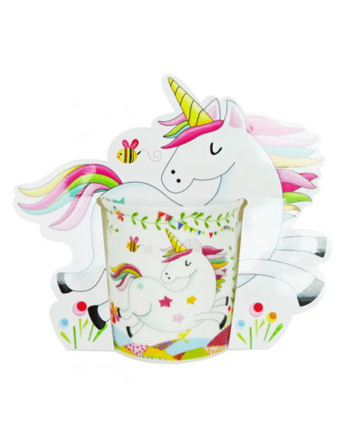 SET 12 TAZAS UNICORNIOS PRESENTADA EN BOLSA