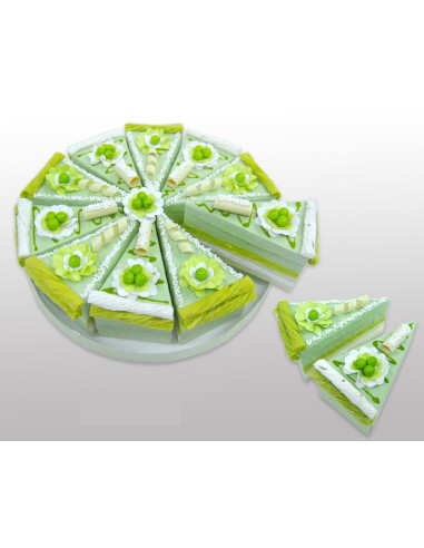 SET 10 CAJAS PORCIoN PASTELITO DISPLAY VERDE