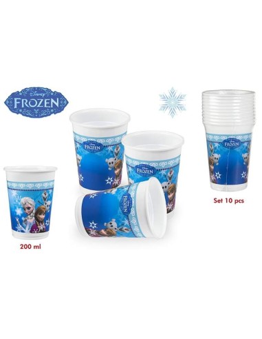 PACK 10 VASOS FROZEN 200 ML