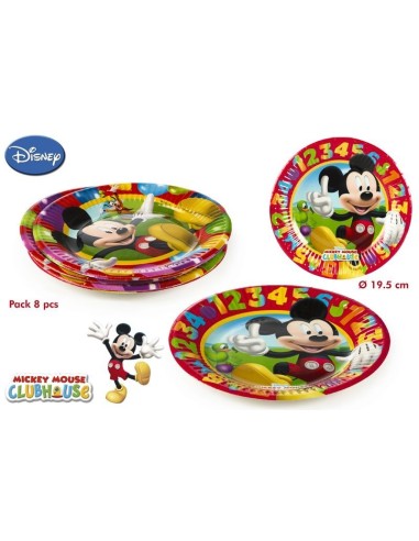 PACK 8 PLATOS MICKEY