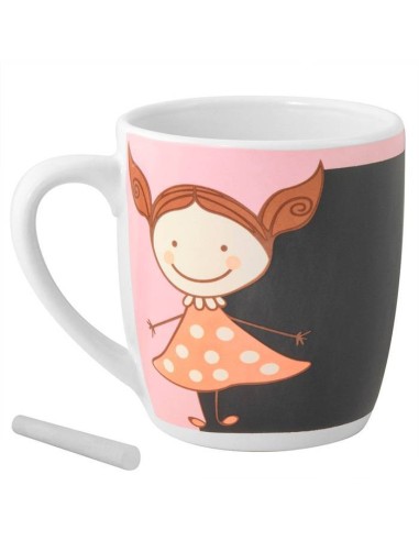 TAZA PIZARRA COLOREAR NINA HAPPY