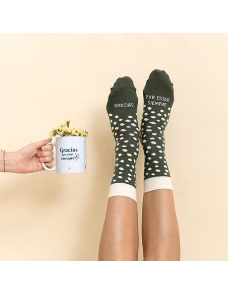 Pack taza + calcetines gracias por estar siempre