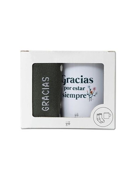 Pack taza + calcetines gracias por estar siempre