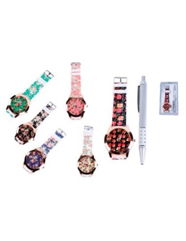 OFERTA LOTE DE 500 RELOJES FLORAL EN CAJA DE REGALO