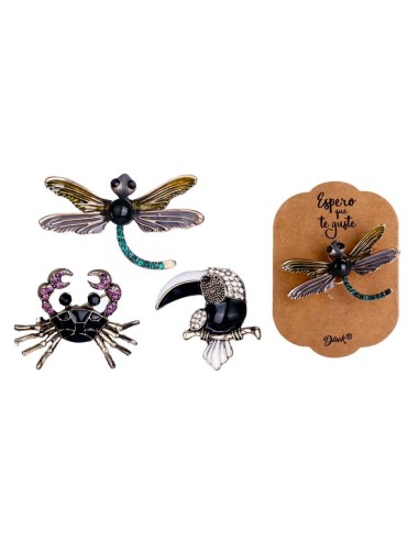 OFERTA LOTE DE 500 BROCHE ANIMALES CON PEDRERiA